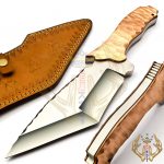 Beautiful Handmade Heavy Duty D2 Tool Steel Hunting Tracker Knife Handle Forged Copper