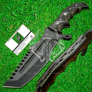 Beautiful Custom Powder Coated D2 Survival Tracker Knife Handle Micarta, Best Anniversary & Birthday Gift