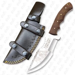 US FLAG Etching Custom Handmade 10" D2 Steel Tracker Knife with G10 Handle